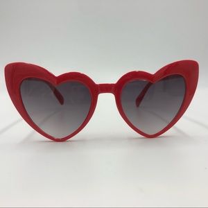 Red Pointy Heart Shaped Glasses